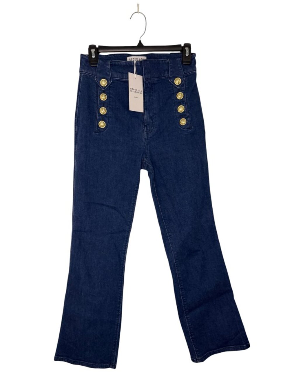 NWT Derek Lam Robertson Cropped Flare Leg Jeans- Dark Wash- 26- MSRP $295 - Picture 5 of 13